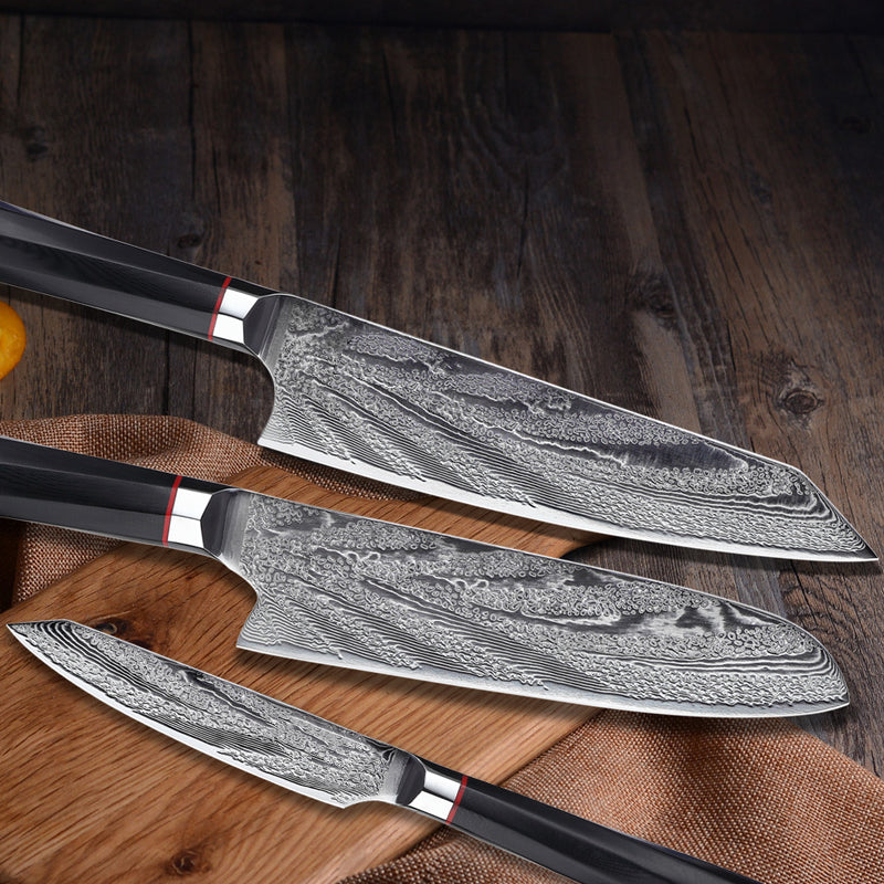 Damascus Steel Knife Set