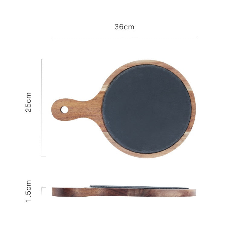 Black Wood Dish Wooden Plate