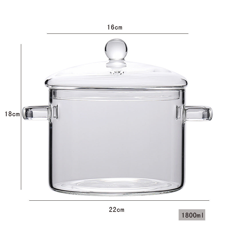 Transparent Glass Soup Pot