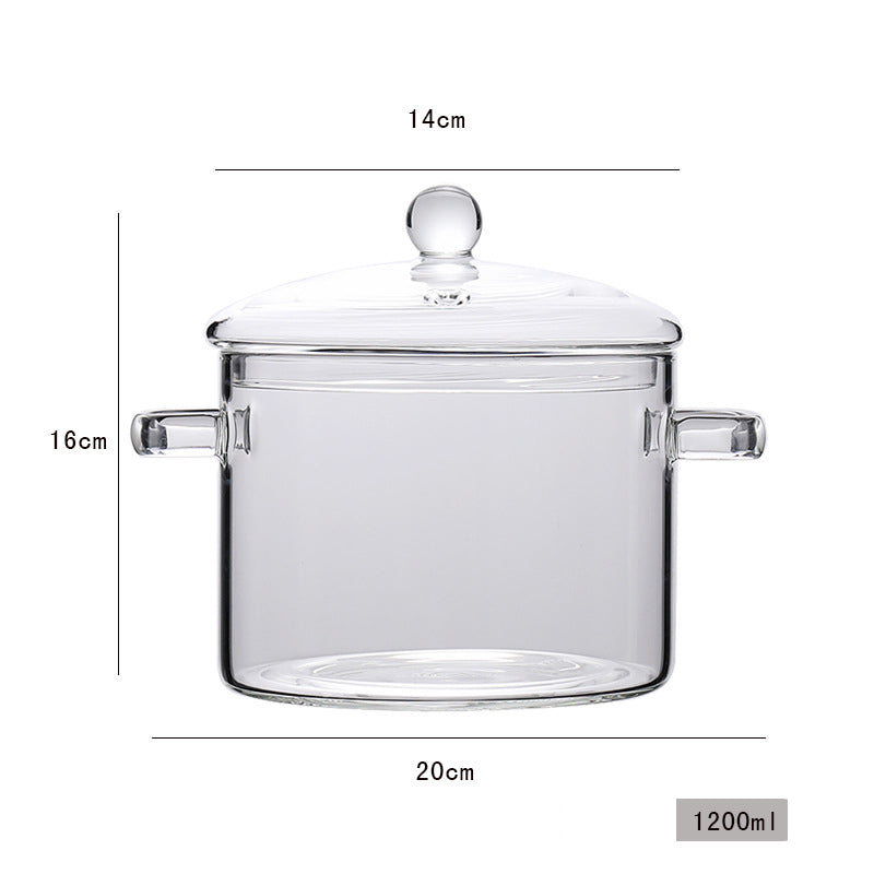 Transparent Glass Soup Pot