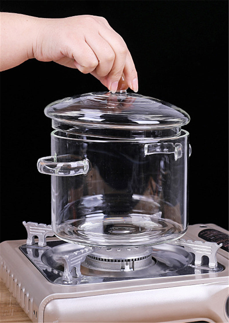 Transparent Glass Soup Pot