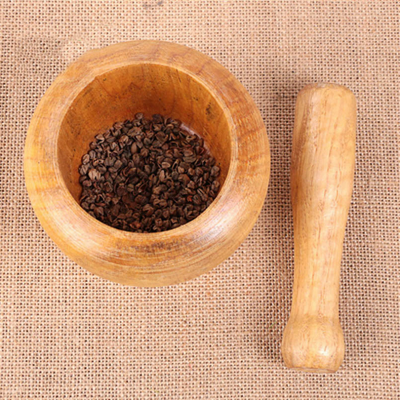 Wooden Mortar & Pestle