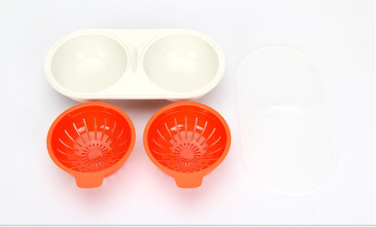 Double Cup Microwave Egg Poacher Set