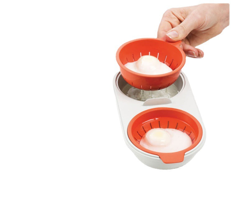 Double Cup Microwave Egg Poacher Set