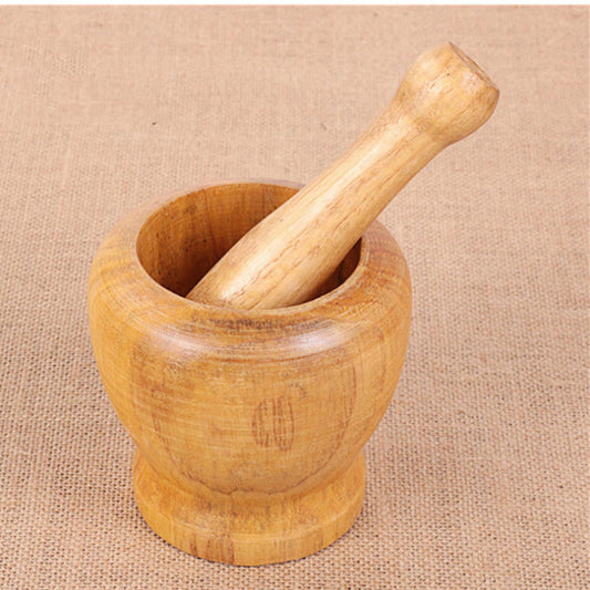 Wooden Mortar & Pestle