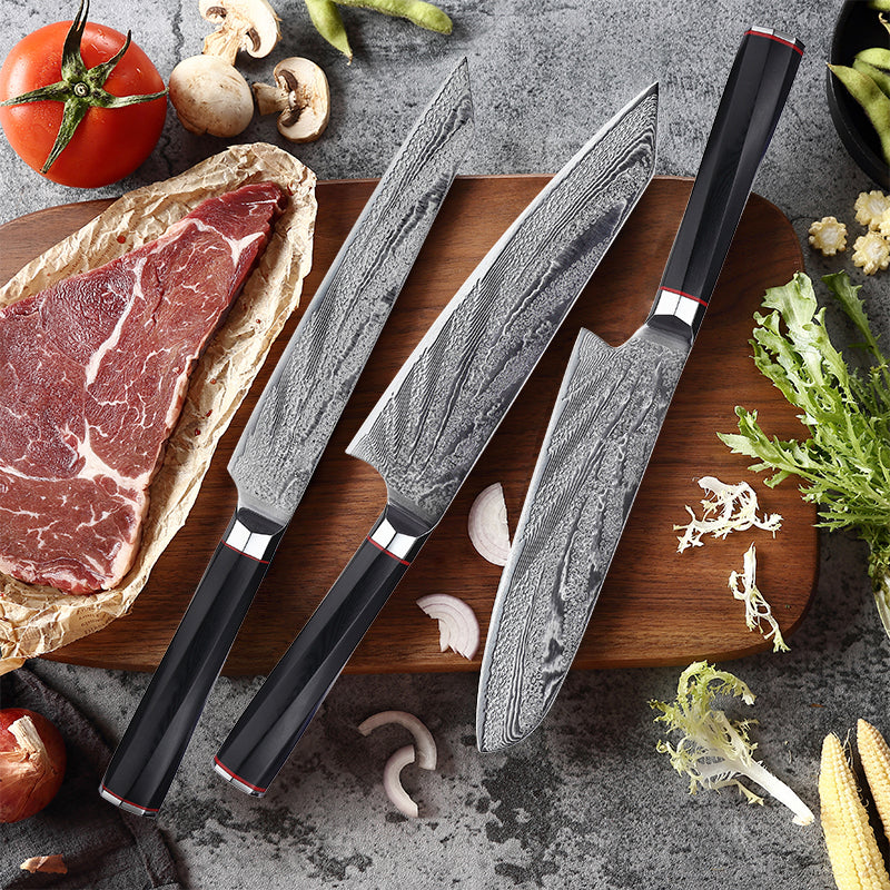 Damascus Steel Knife Set