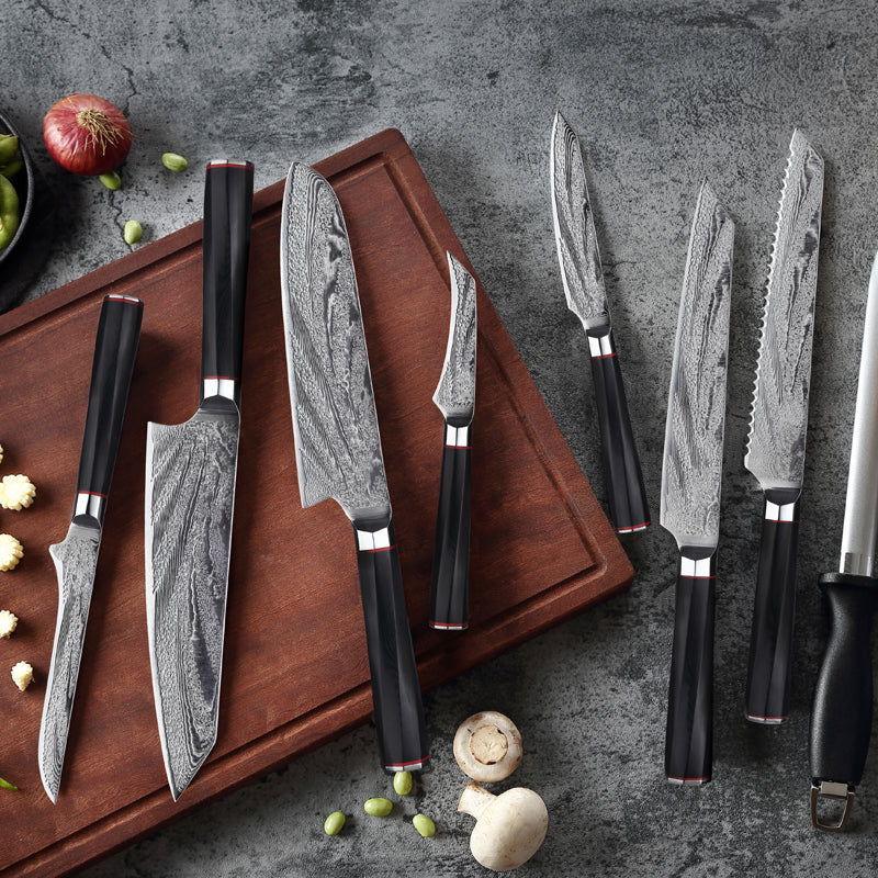 Damascus Steel Knife Set