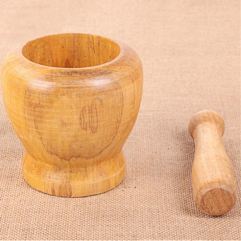 Wooden Mortar & Pestle