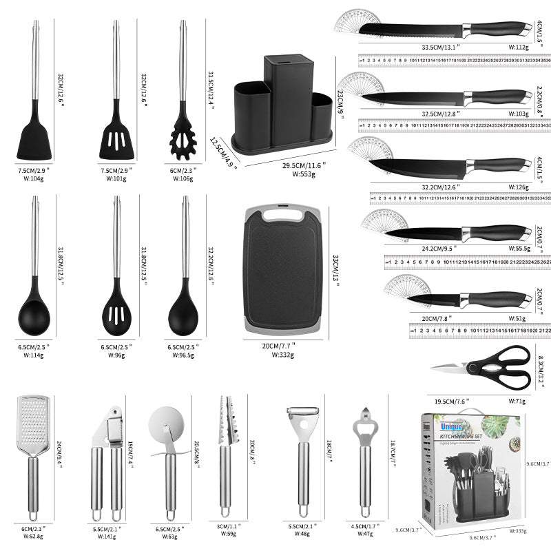 20-Piece Silicone Kitchenware Set