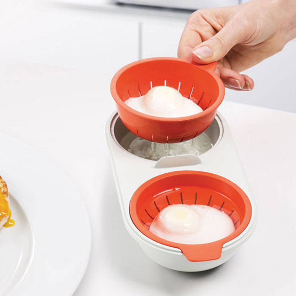 Double Cup Microwave Egg Poacher Set